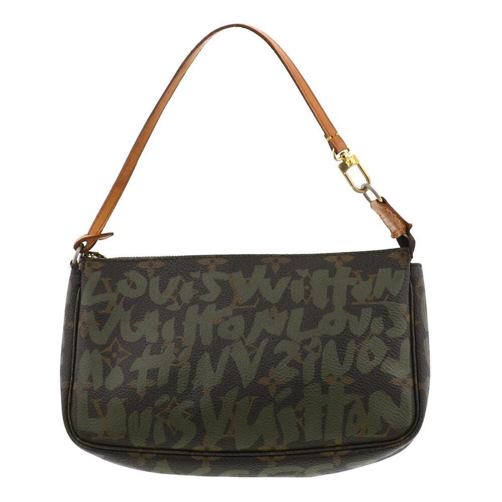 LOUIS VUITTON Pochette Accessoires Bag Shoulder Clutch Graffiti Vert Monogram